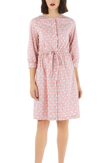 EX Cath Kidston Pink Jumping Bunnies Drawcord Shirt Dress Sizes 10 or 12 RRP £75
