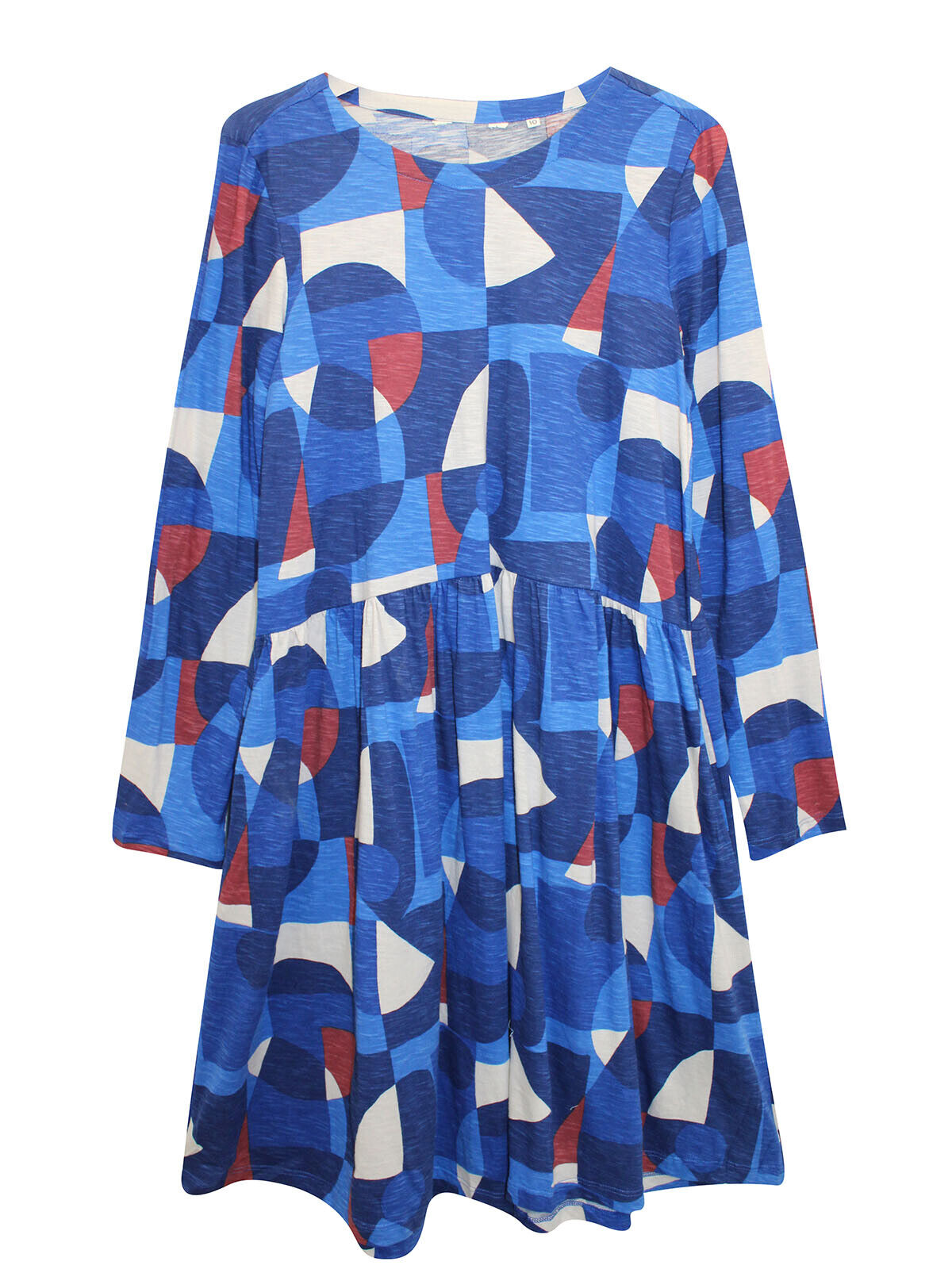 EX Seasalt Blue Abstract Collage Sapphire Sea Mirror Dress Sizes 10 -24 RRP £55