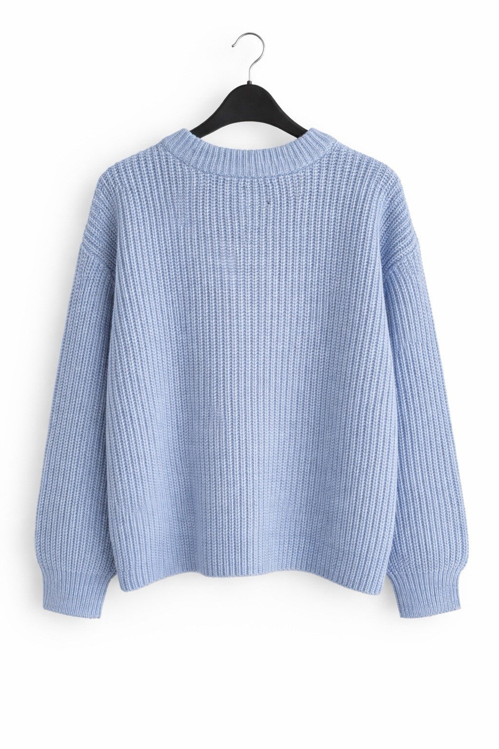Asos Design Blue Chunky Ribbed Knit OVERSIZED Crew Neck Jumper in Size XS1