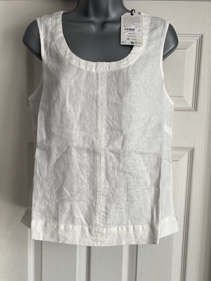 EX Seasalt Lighthouse Chalk Station Linen Vest Top RRP£45.95 Sizes 10-16 SECONDS