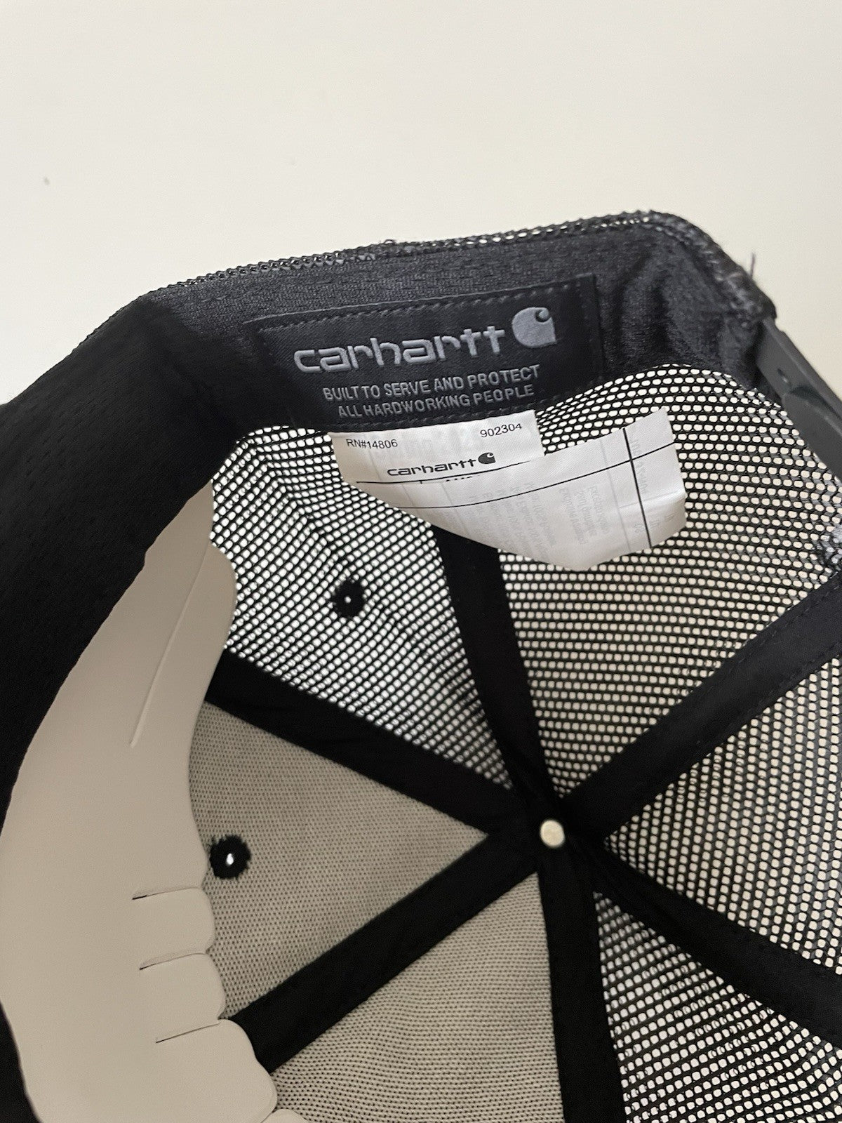 Carhartt Black Force Canvas Mesh Back Graphic Logo Workwear Cap2