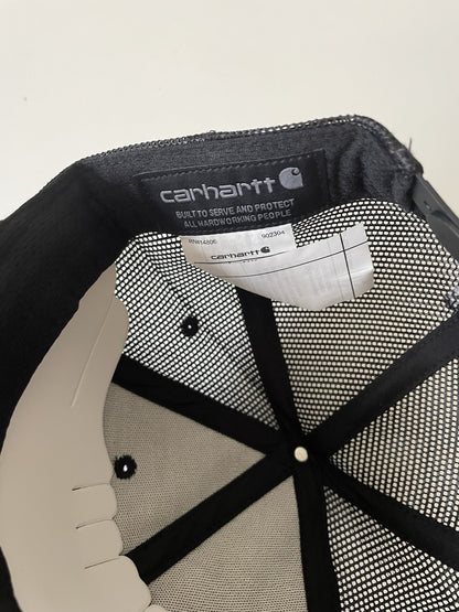 Carhartt Black Force Canvas Mesh Back Graphic Logo Workwear Cap2