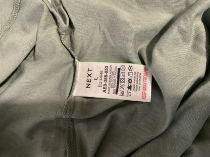 Muted Green Cotton Modal Slouch V-Neck T-Shirt Size Large3