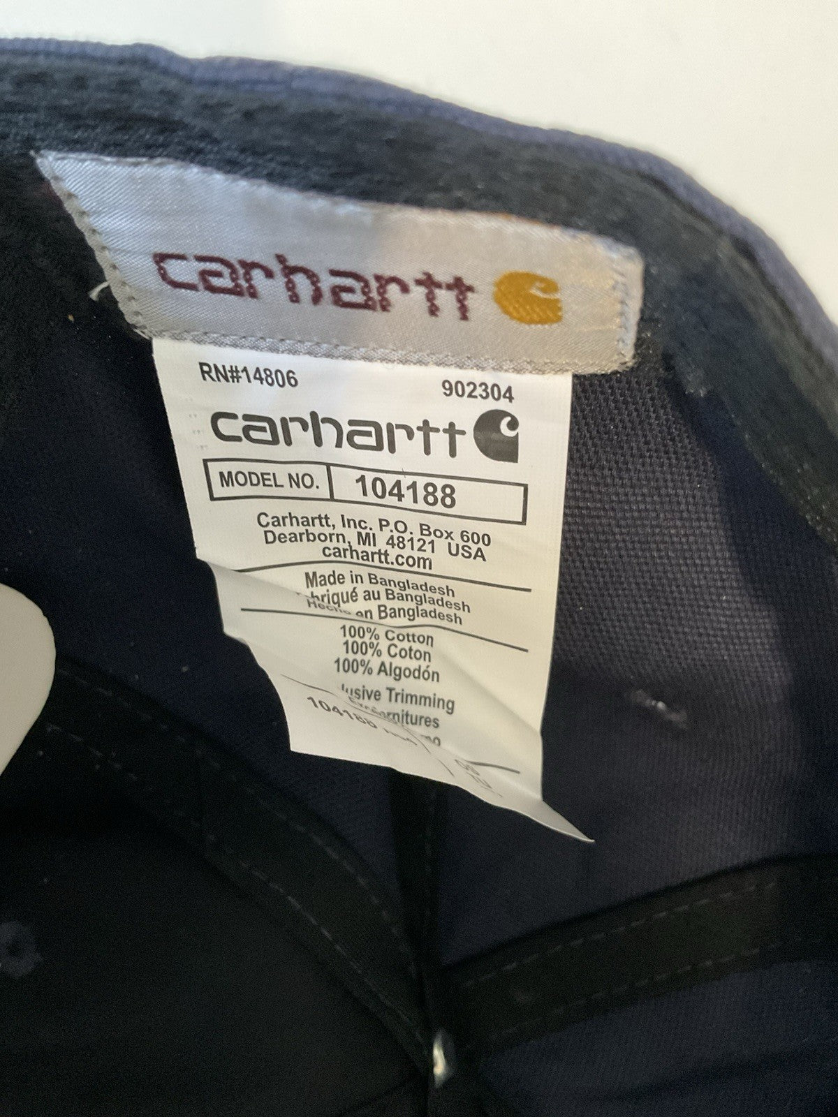 Carhartt Navy/Green Cotton Cap Odessa Graphic SECONDS3