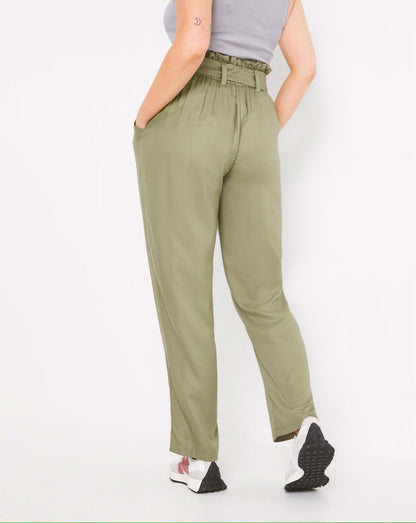 Simply Be Khaki Tie Waist Trousers Sizes 18, 20, 22, 26, 28, 32 RRP £30