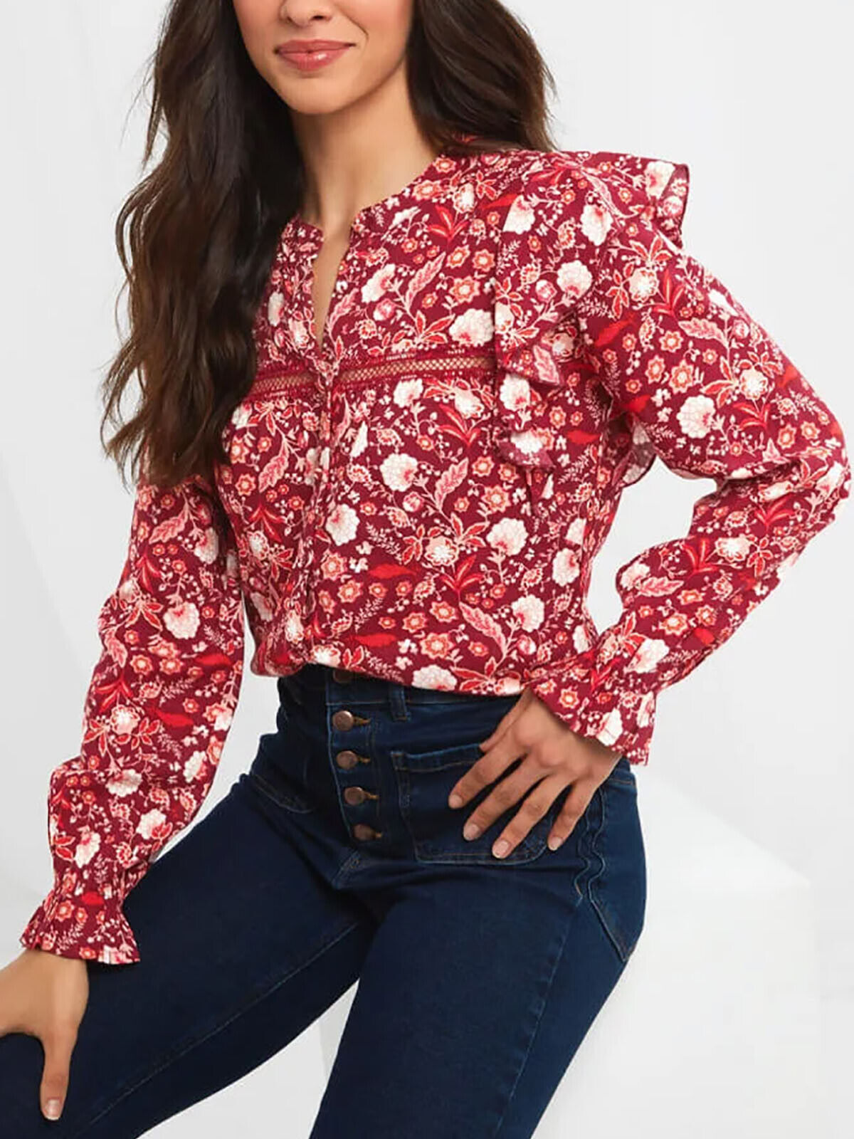 Joe Browns Red Boho Days Blouse in Sizes 12, 16, 18 RRP £45