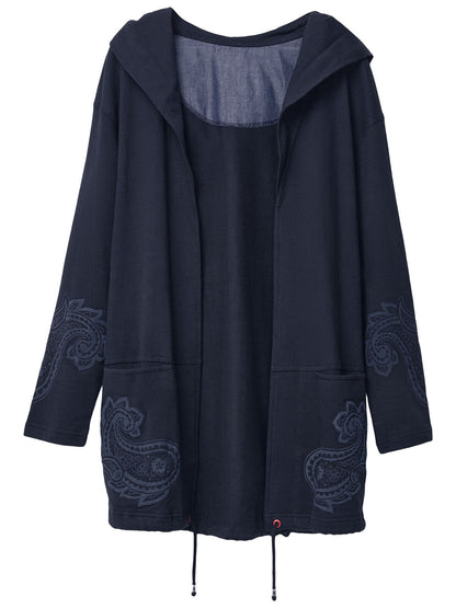 Joe Browns Navy Cosy Longline Hoodie in Sizes 8, 10, 12, 14, 16, 18 RRP £48