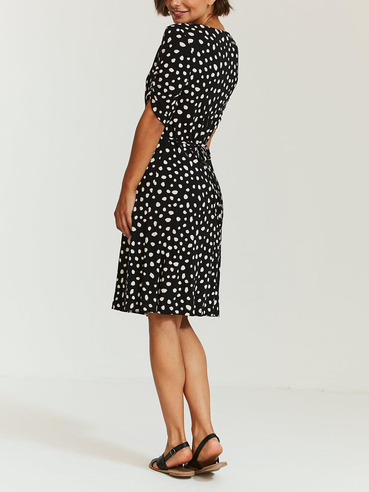 EX Fat Face Black Delilah Double Spot Dress in Sizes 8, 10, 12, 14, 16 RRP £46