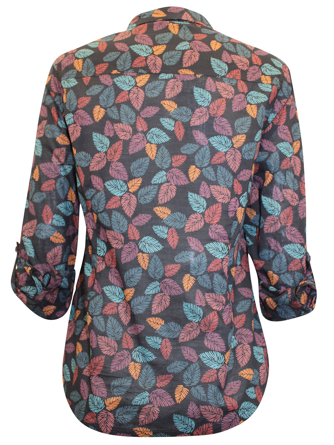 EX Seasalt Slate Leaves Onyx Larissa Organic Cotton Shirt Sizes 10-28 RRP £45