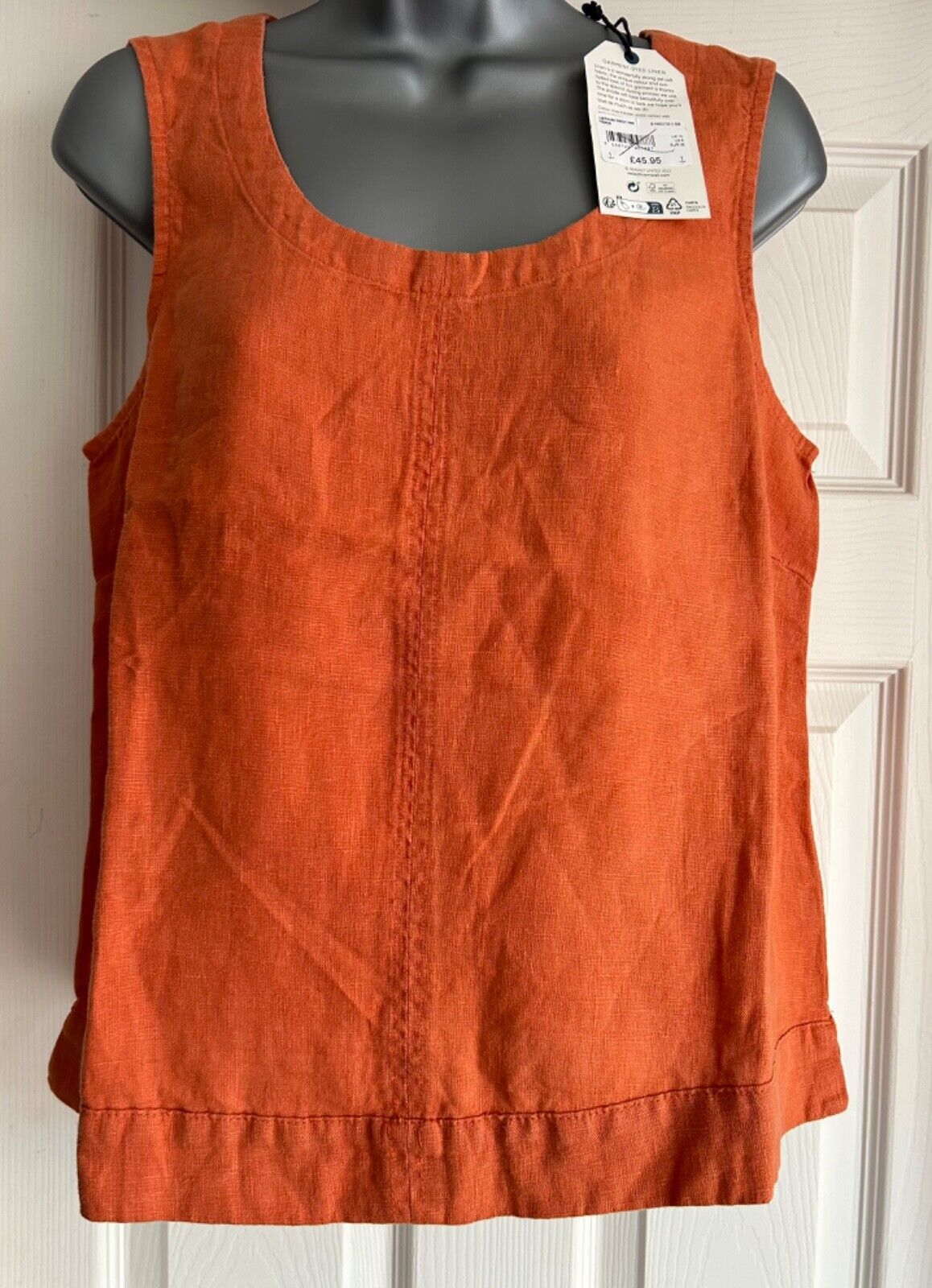 EX Seasalt Papaya Lighthouse Station Linen Vest Top Sizes 8-24 RRP £45.95