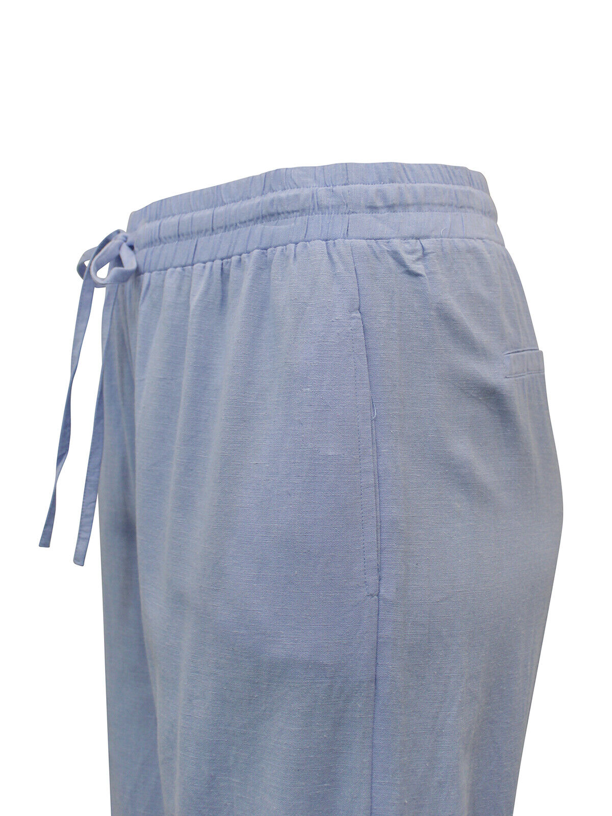 JD Williams Sky Blue Linen Blend Cropped Trousers in Sizes 16, 22, 24, 26, 32