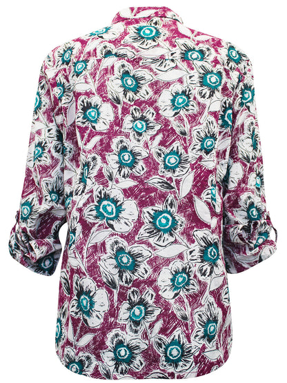 EX Seasalt Multi Floral Larissa Organic Cotton Shirt 10 12 14 16 22 24 RRP £45