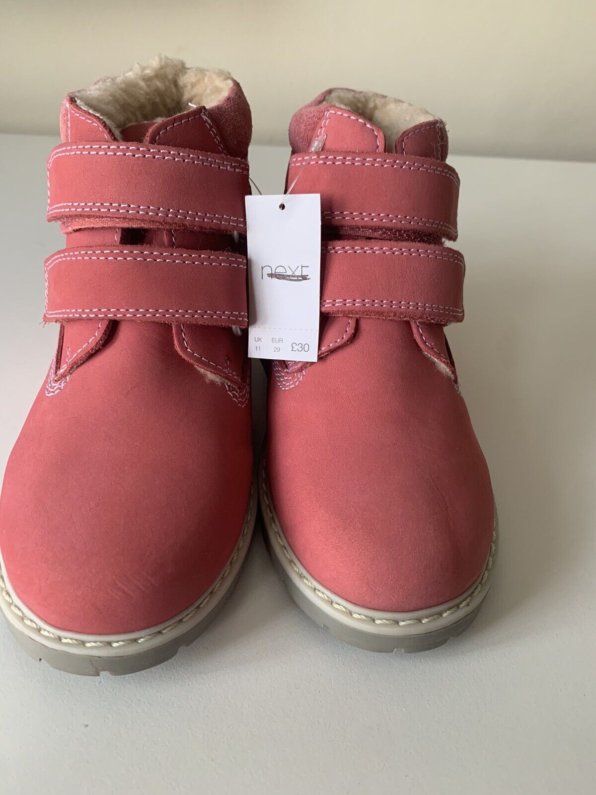 Girls Pink Fleece Lined Faux Fur Warm Winter Ankle Boots Shoes 8 or 11 RRP £30