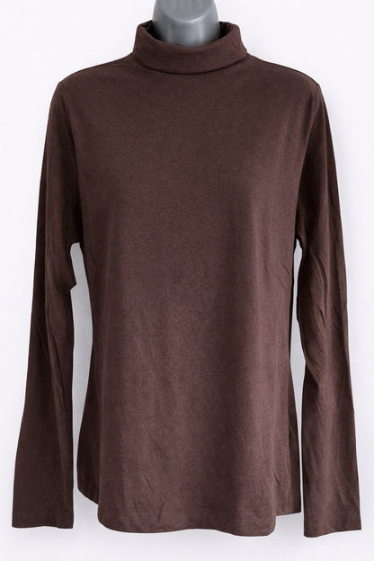 EX Seasalt Brown Landing Top Roll Neck Long Sleeve Size 120