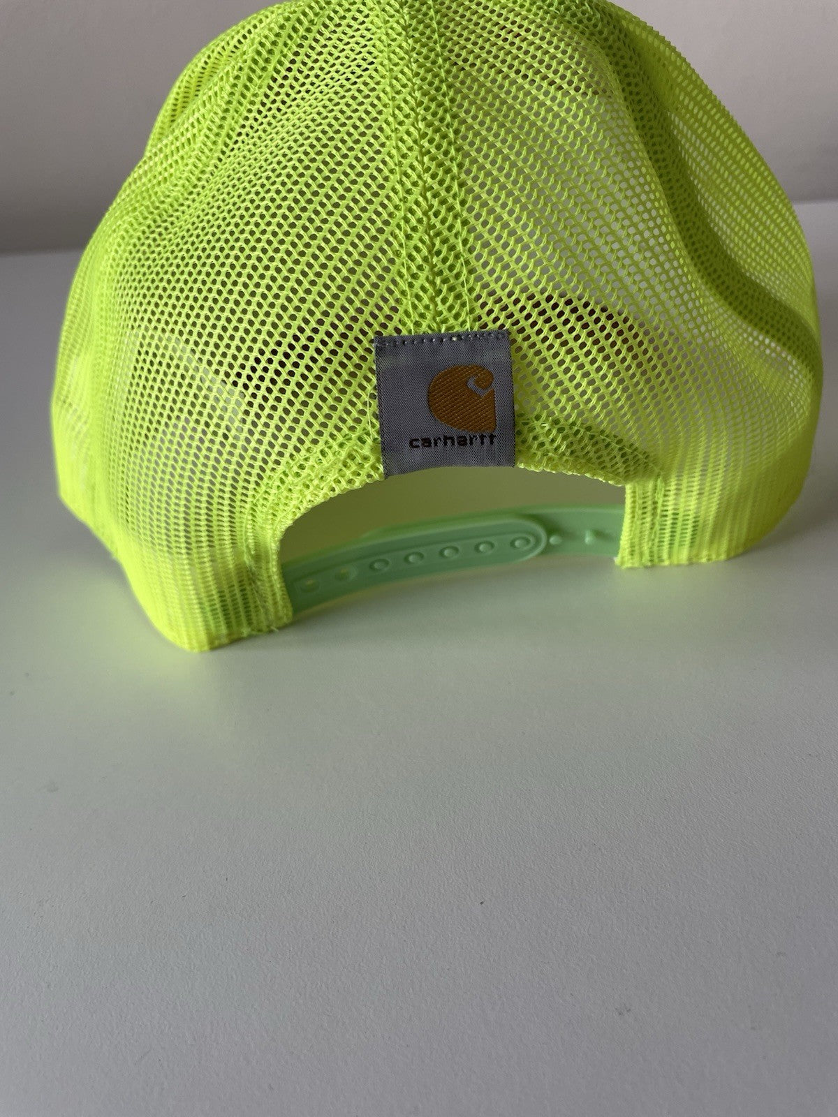Carhartt Orange/Yellow Force Cap Canvas Mesh Back Graphic Logo Workwear Cap2