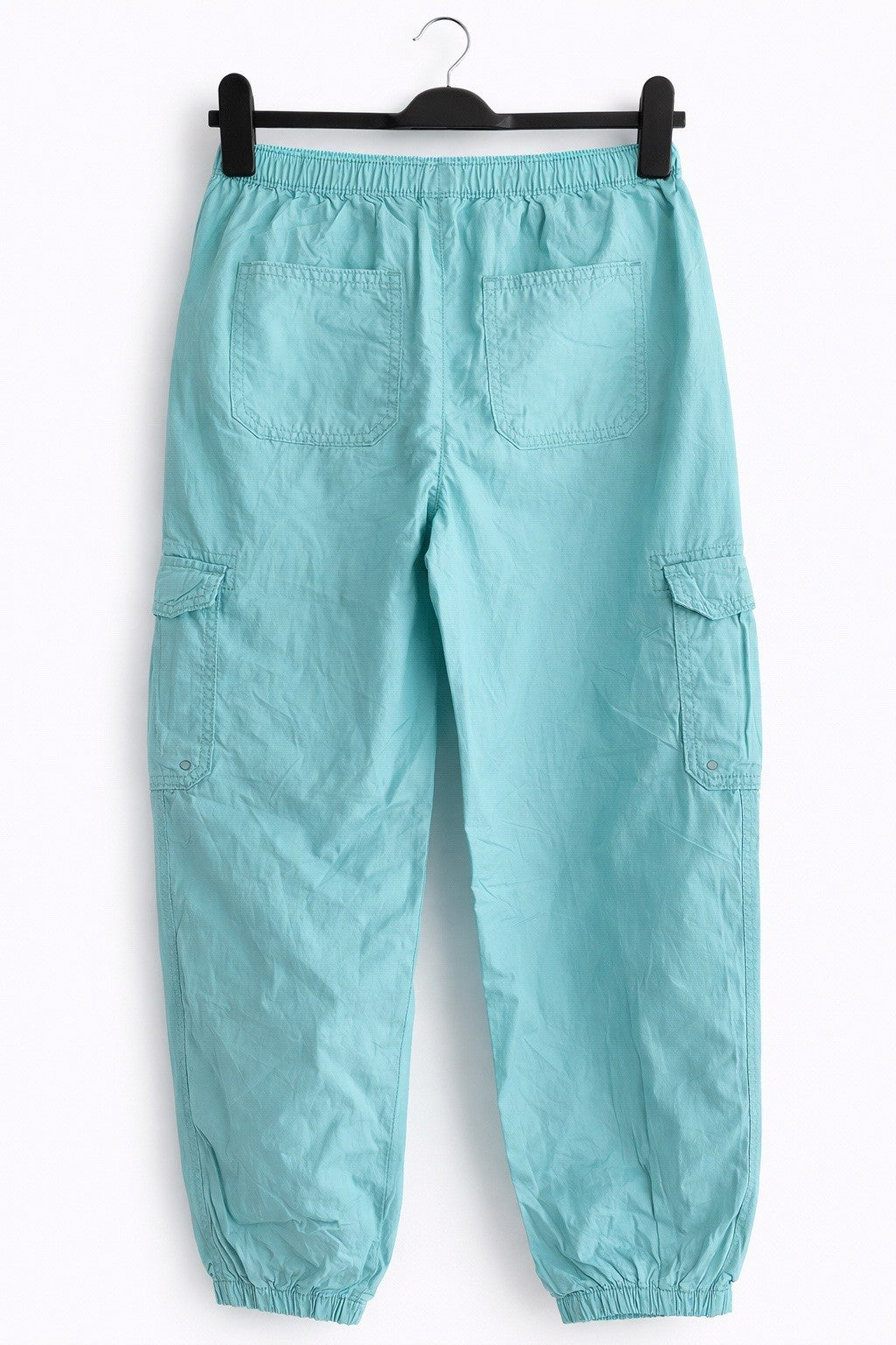 Girls Aqua Blue Cargo Parachute Cotton Trousers 12 Years SECONDS1