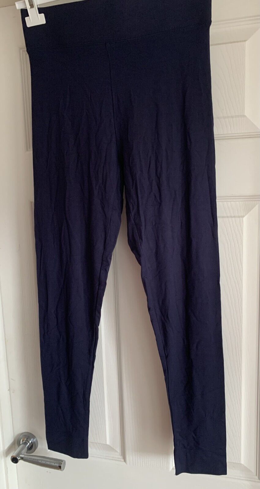 EX M*S Navy High Waisted Stretchy Leggings in Sizes 10R, 18R, 8L, 10L