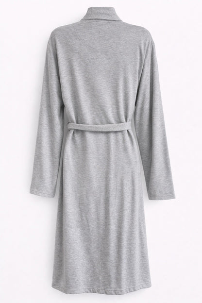 Weird Fish Belted Dressing Gown Pearl Grey Pockets Size 121