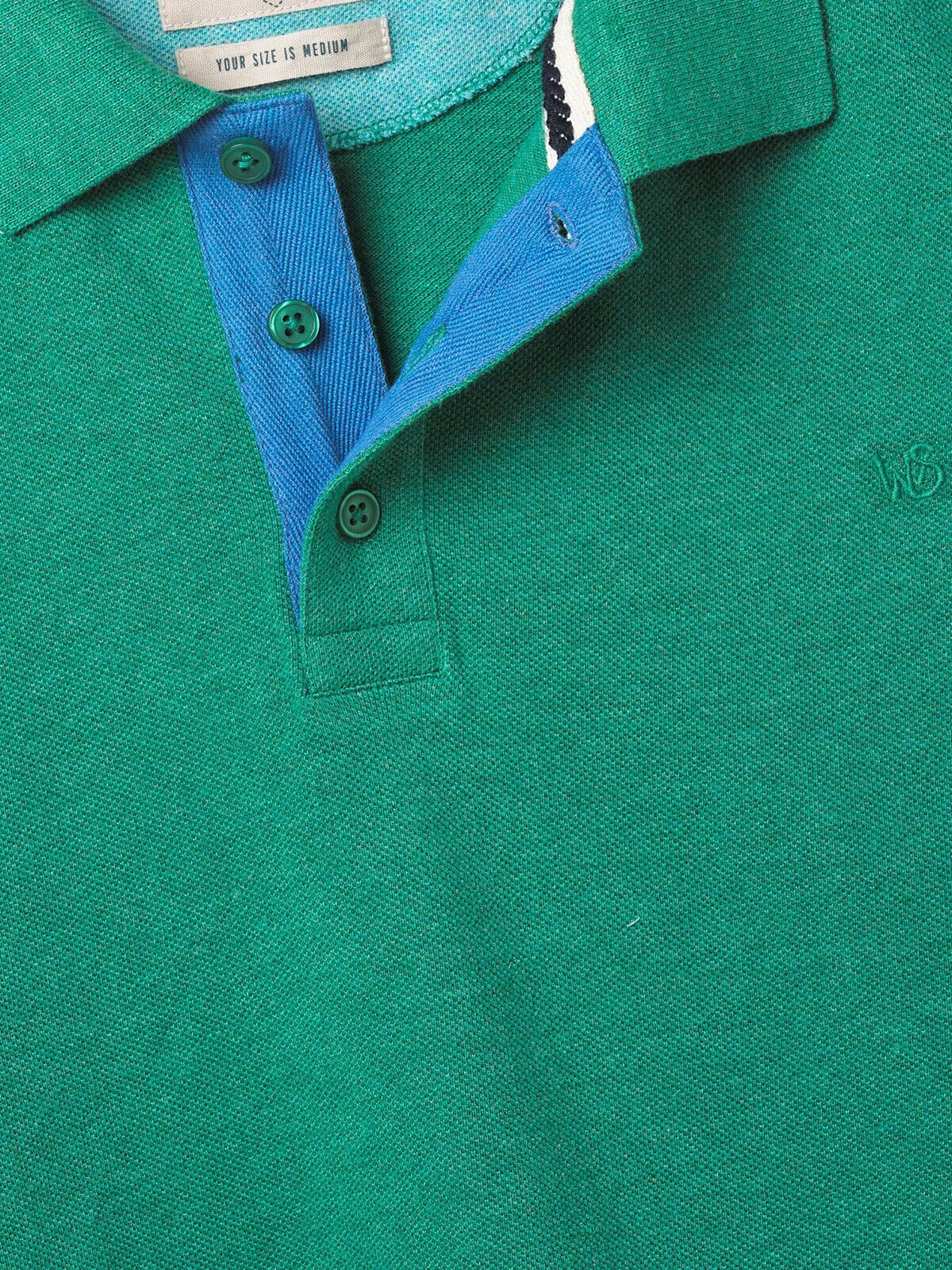 WHITE STUFF Sea Green Mens Pure Cotton Shoreside Fairtrade Polo in Size 3XL