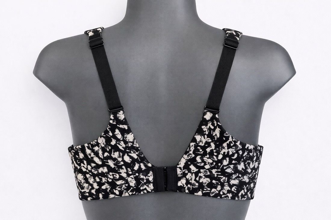 EX M*S Black/White Flexifit Underwired Minimiser Bra in Size 34C1