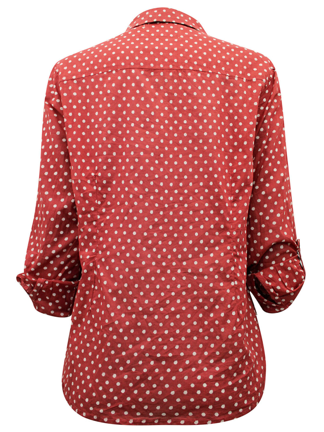 EX Seasalt Larissa Organic Cotton Shirt Red Polkadot 10 12 14 16 18 22 26/28