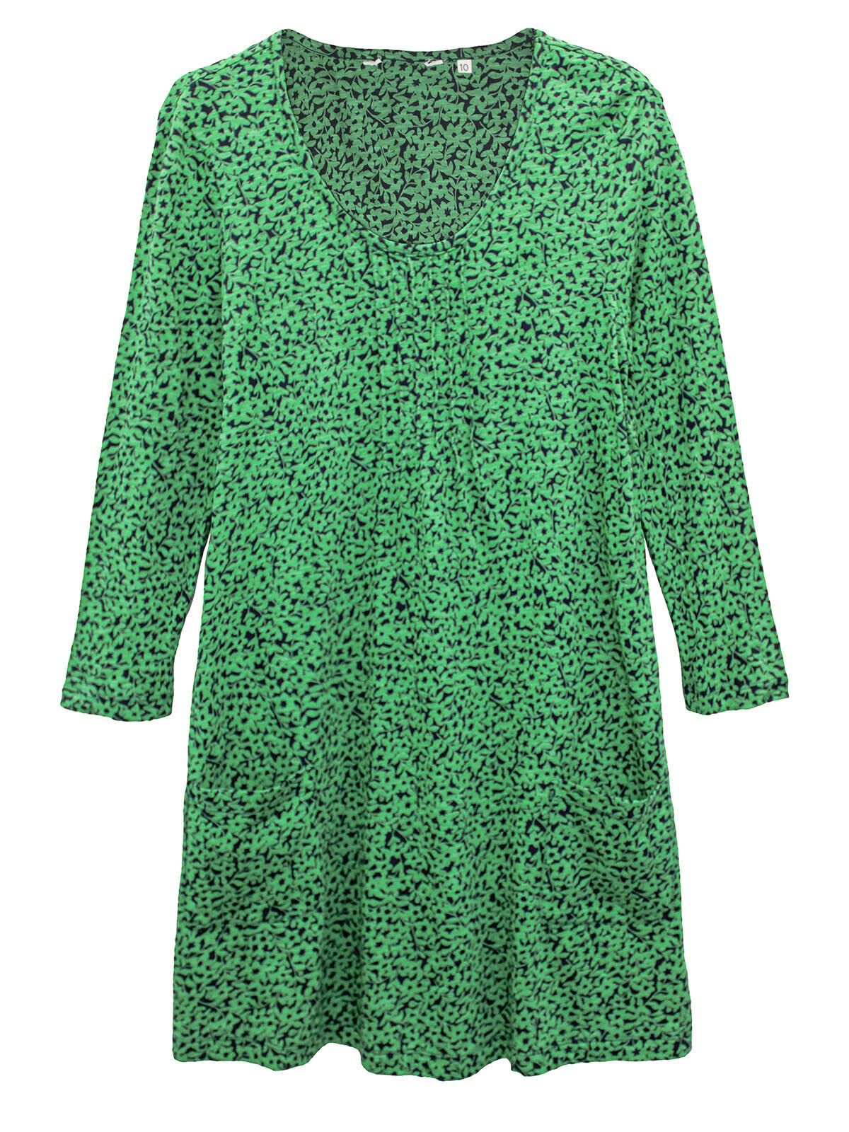 Ex Seasalt Green Floral Busy Lizzy Tunic Top in Sizes 12, 14, 16, 18, 20