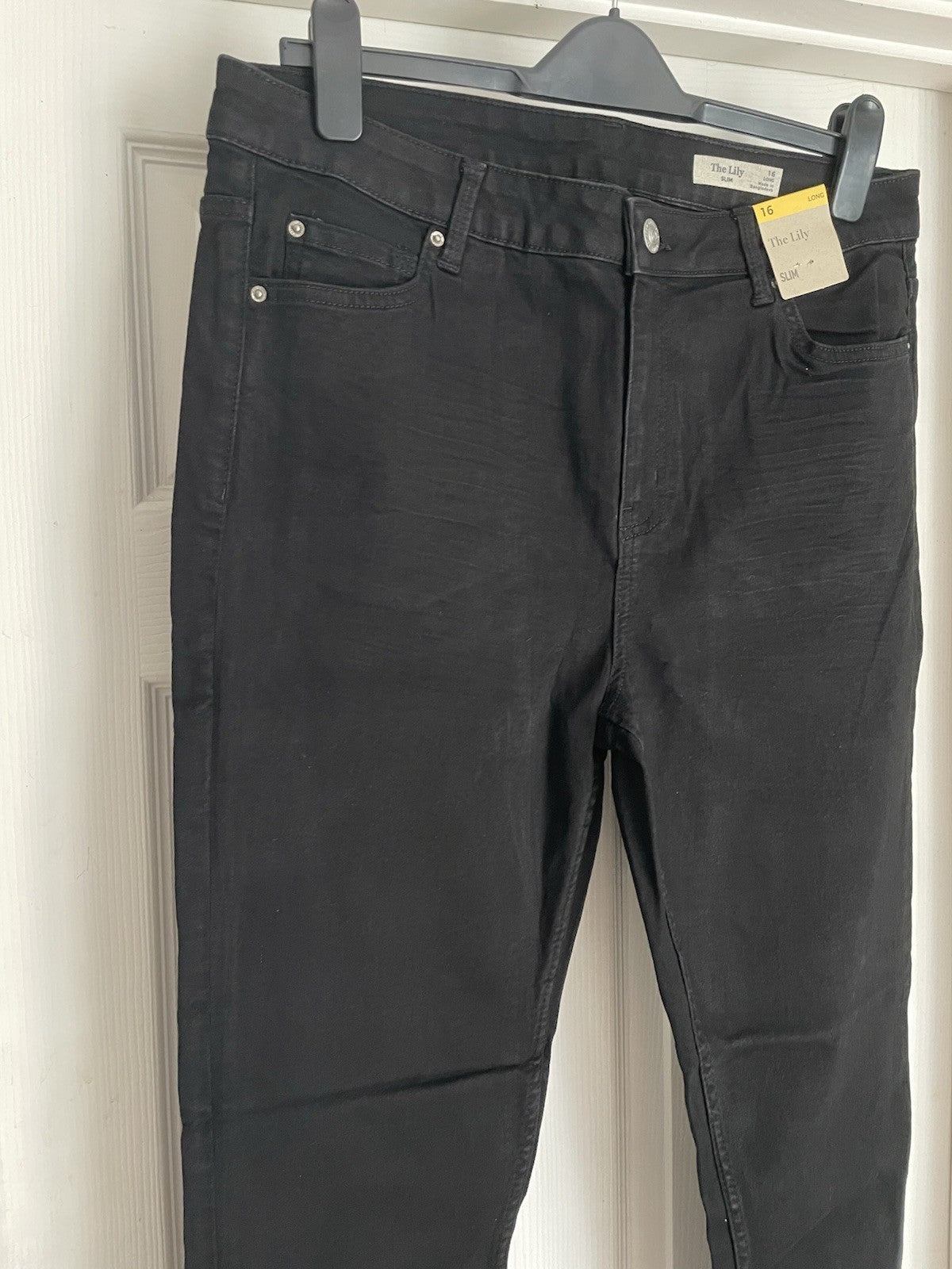 M&amp;S The Lily Slim Black Jeans Size 16 Long1