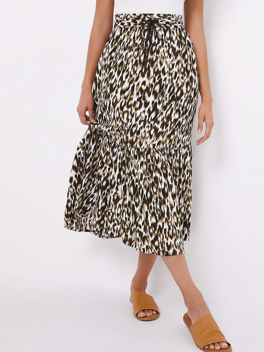 JD Williams Multi Tie Waist Animal Print Skirt Sizes 14 18 20 22 24 26 28 30 32