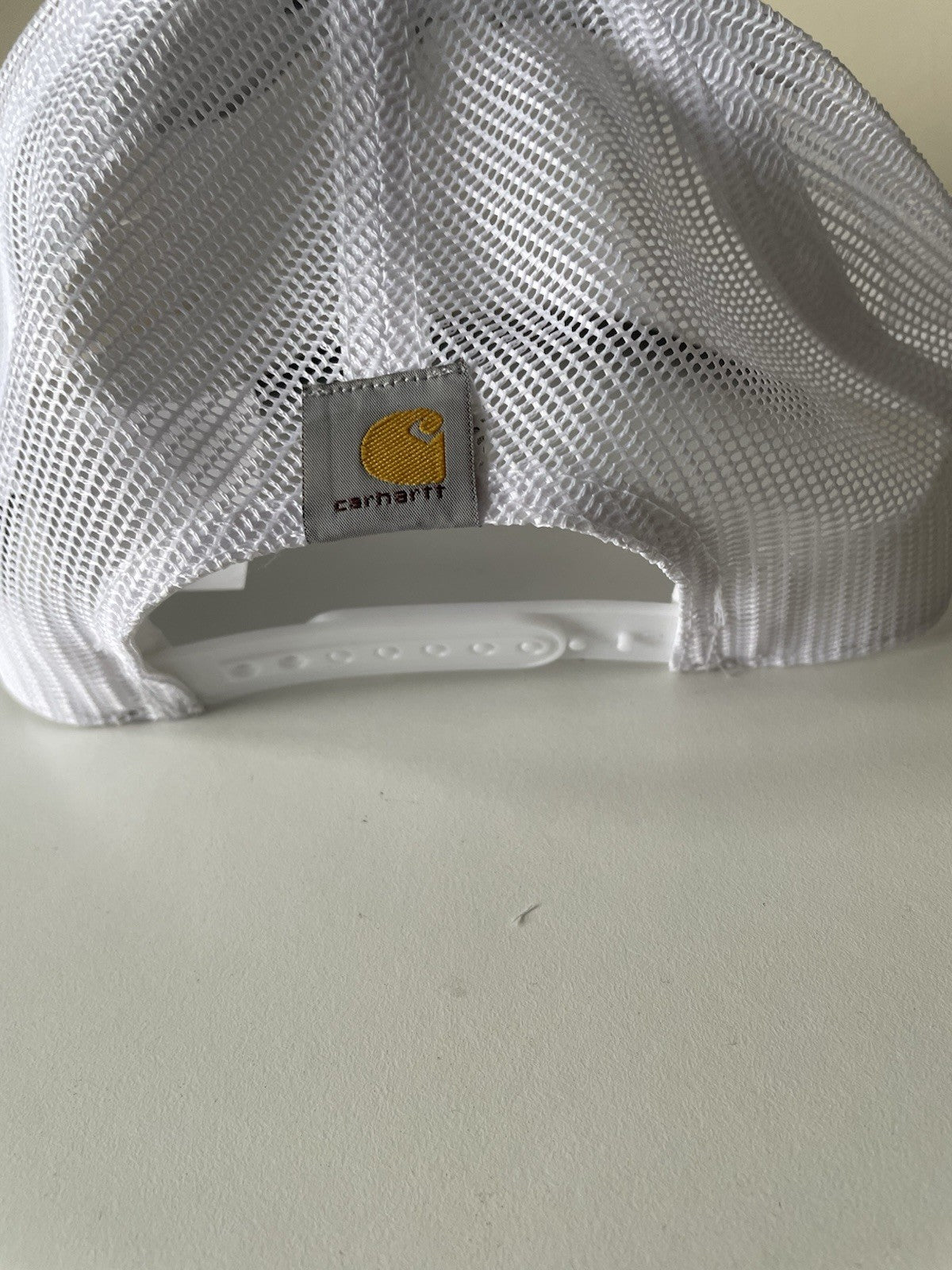 Carhartt  Grey/White Force Cap Canvas Mesh Back Graphic Logo Workwear Cap2