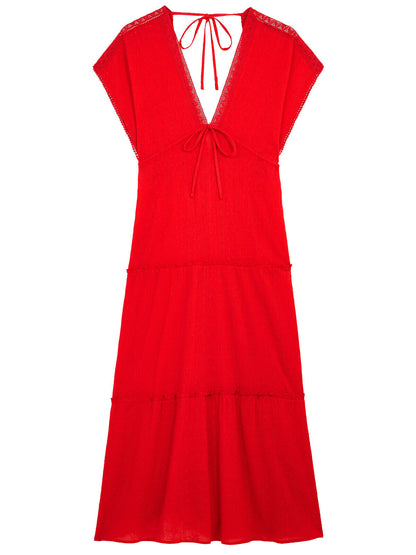 JD Williams Red Vibrant Islands Beach Kaftan Dress 12 16 18 20 22 24 26 28 30 32