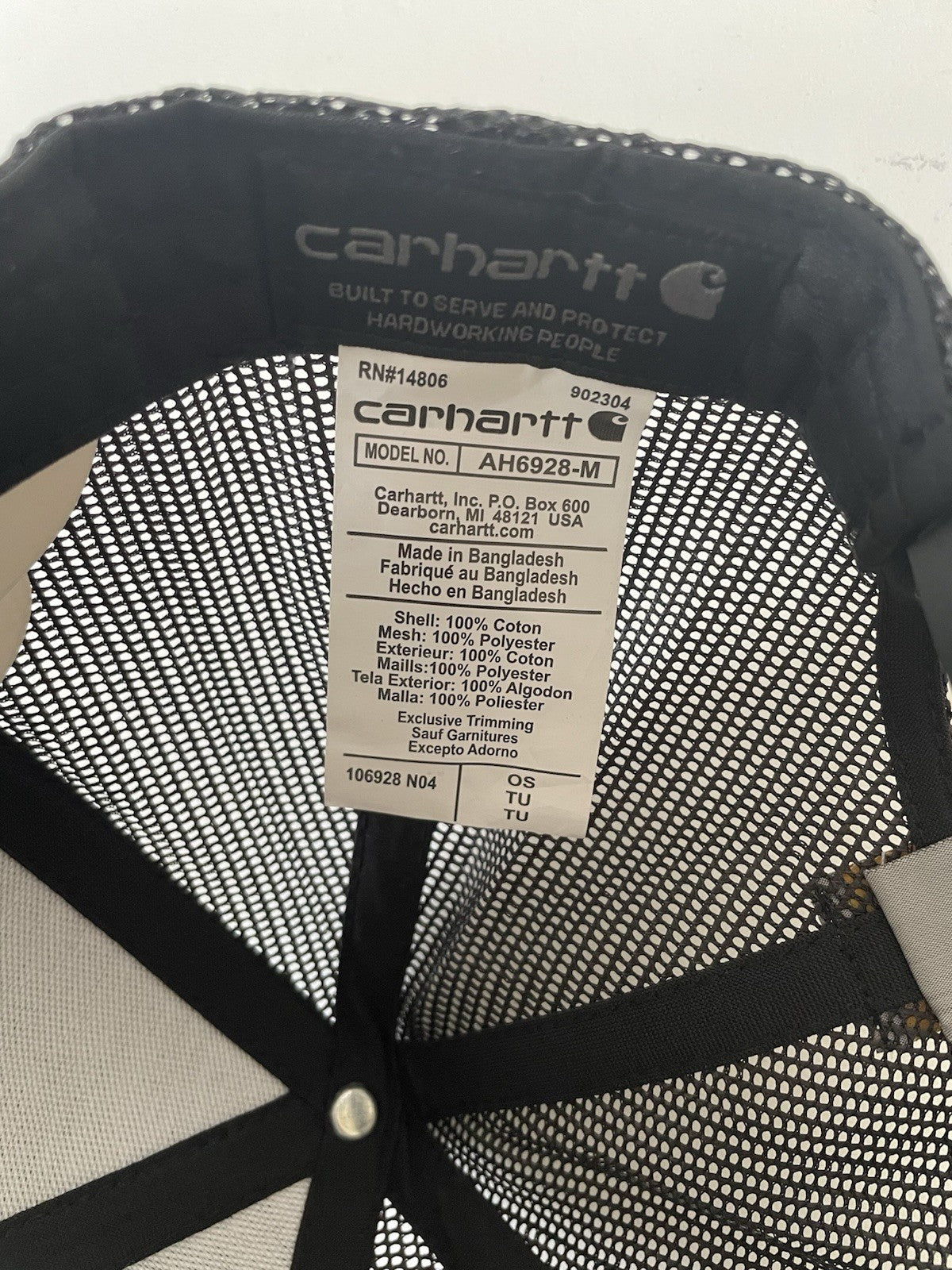 Carhartt Black/Red Canvas Mesh Back Outlast Patch Snapback Cap4