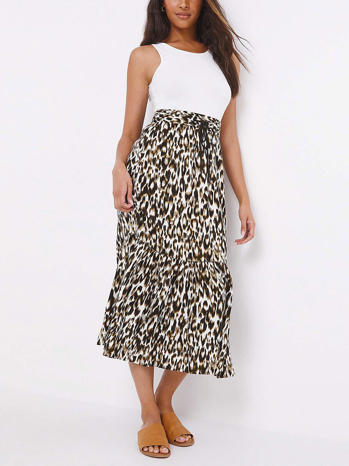JD Williams Multi Tie Waist Animal Print Skirt Sizes 14 18 20 22 24 26 28 30 32