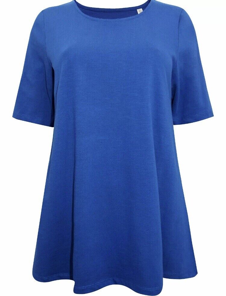 EX SEASALT Blue Organic Cotton A-Line Salt Bell Top in Size 10