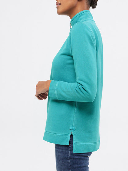 EX White Stuff Aqua Teal Pacific Half Zip Sweatshirt Sizes 12, 14, 16, 22 RRP£45