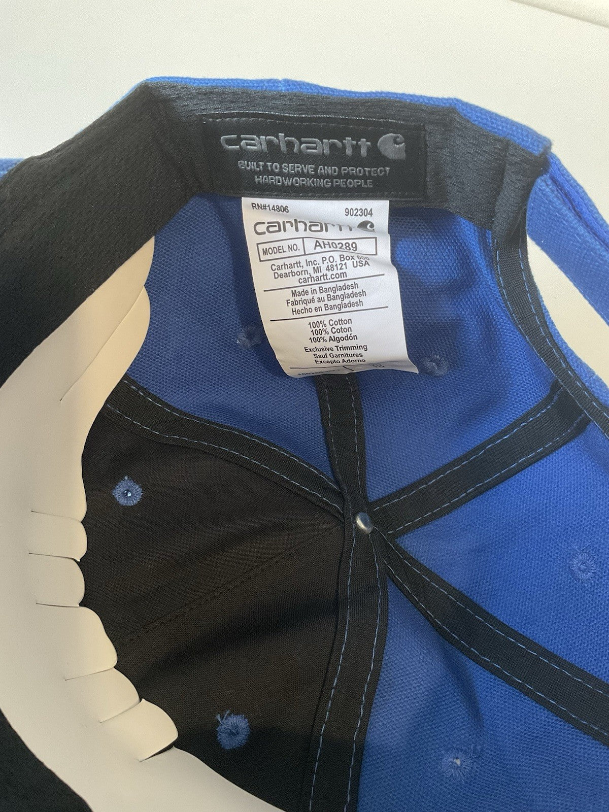 Carhartt Blue Cotton Cap Odessa Canvas SECONDS3