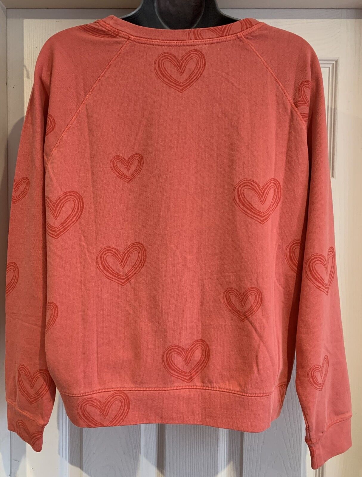 EX WHITE STUFF Red/Pink Heart Pure Cotton Sweatshirt Sizes 8-20 RRP £45