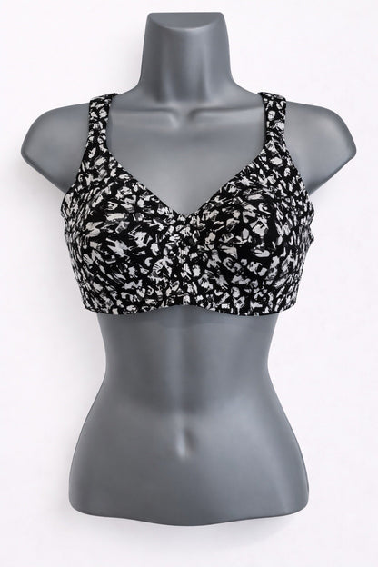 EX M*S Black/White Flexifit Underwired Minimiser Bra in Size 34C0