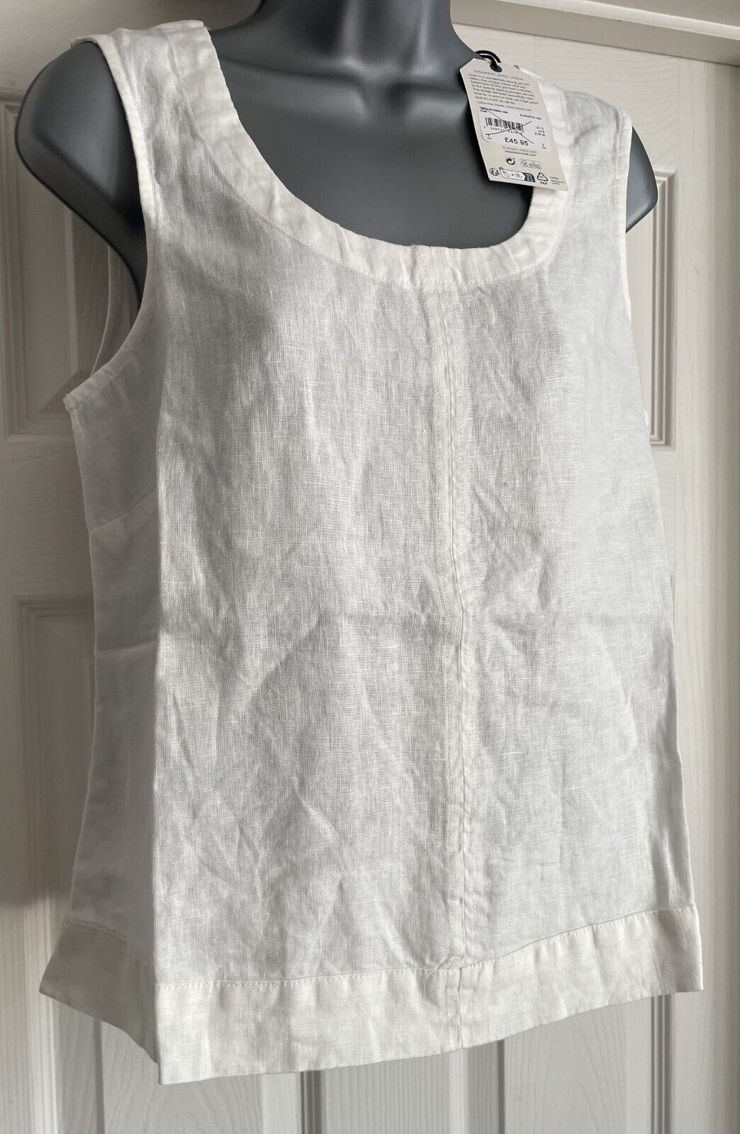 EX Seasalt Lighthouse Chalk Station Linen Vest Top RRP£45.95 Sizes 10-16 SECONDS