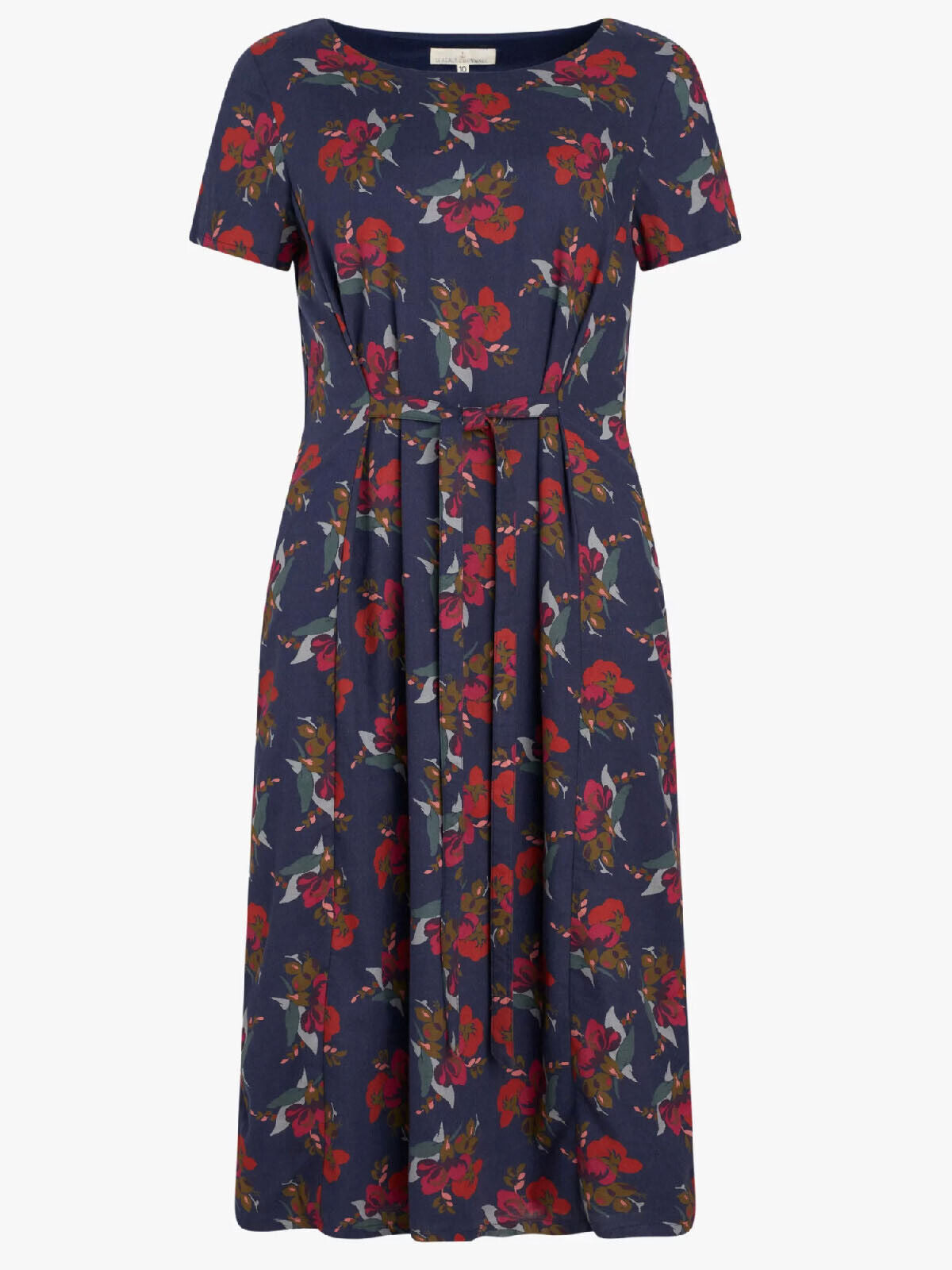 EX Seasalt Navy Alstroemeria Magpie Gertrude Dress Size 8 RRP £75