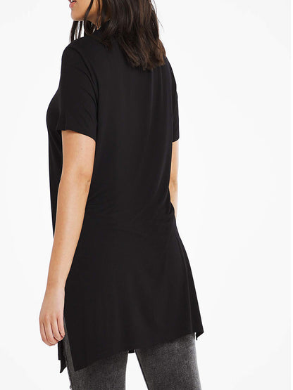 JD Williams BLACK High Neck Split Side Tunic Sizes 14, 22, 28, 32 RRP £22