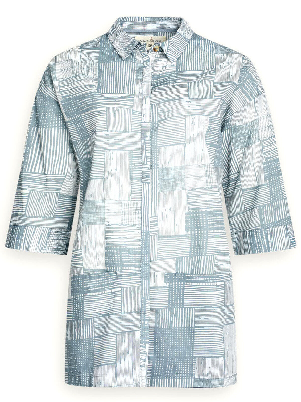 EX SEASALT Green Linear Check Dark Iron Ethereal Shirt Sizes 10, 12, 14 RRP £55