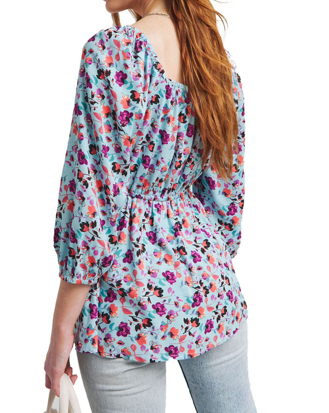 Joe Browns Blue Floral Tie Detail Top in Sizes 12, 16, 18, 20, 22 RRP £46