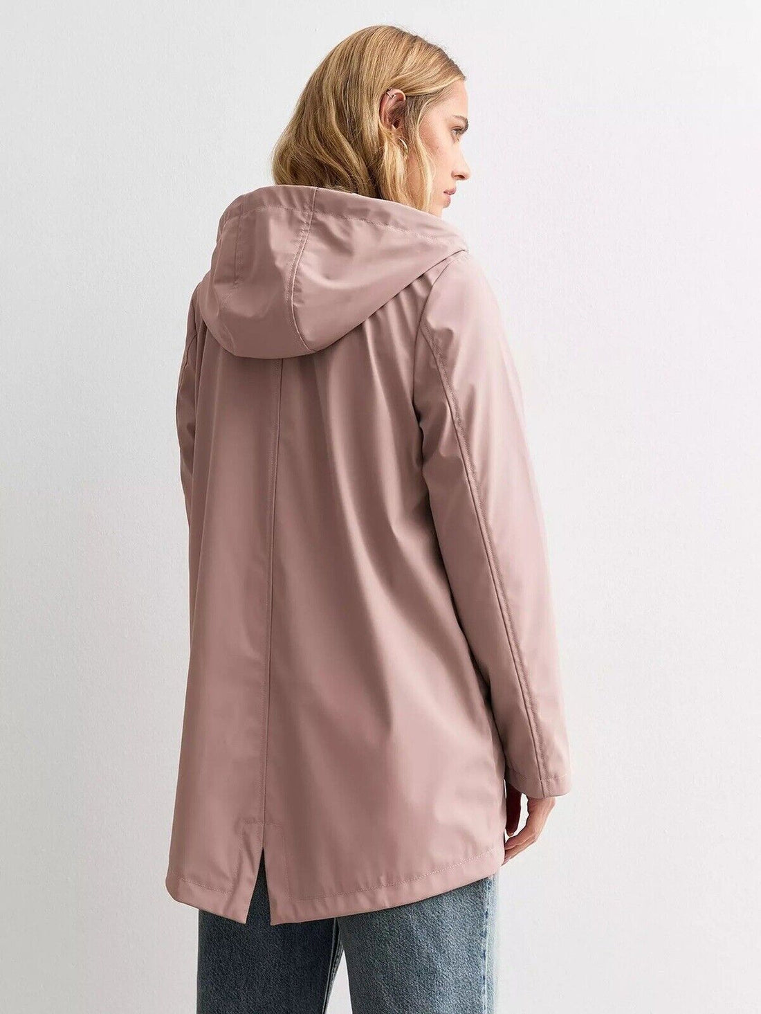 EX New Look Pink Unlined Hooded Lightweight Raincoat Sizes 6-20 RRP £39.99