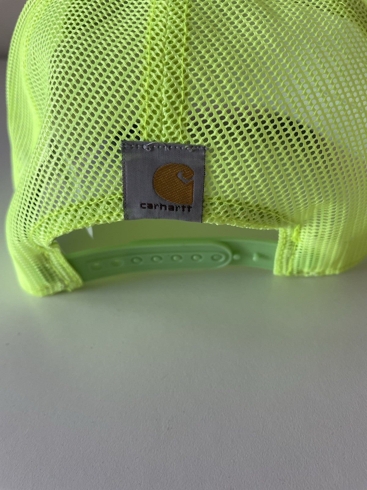 Carhartt Brown/Green Force Cap Canvas Mesh Back Graphic Dog Logo Workwear Cap2