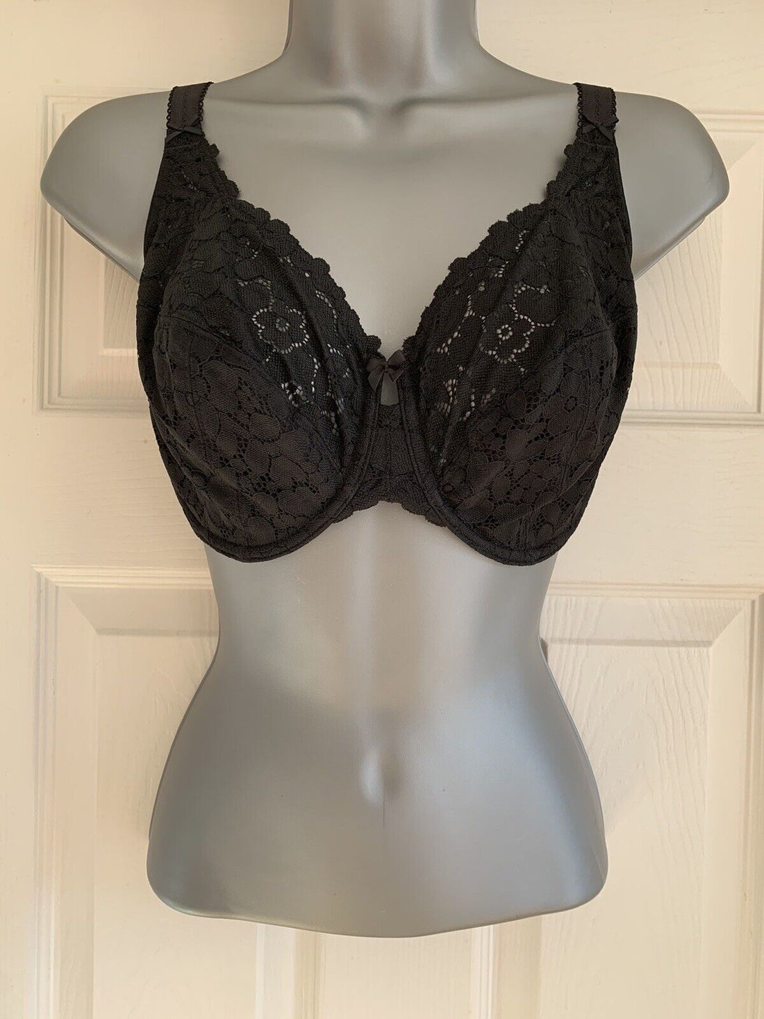 M&S Non Wired Full Cup Bra With Cotton Blend Mesh Trim Unpadded