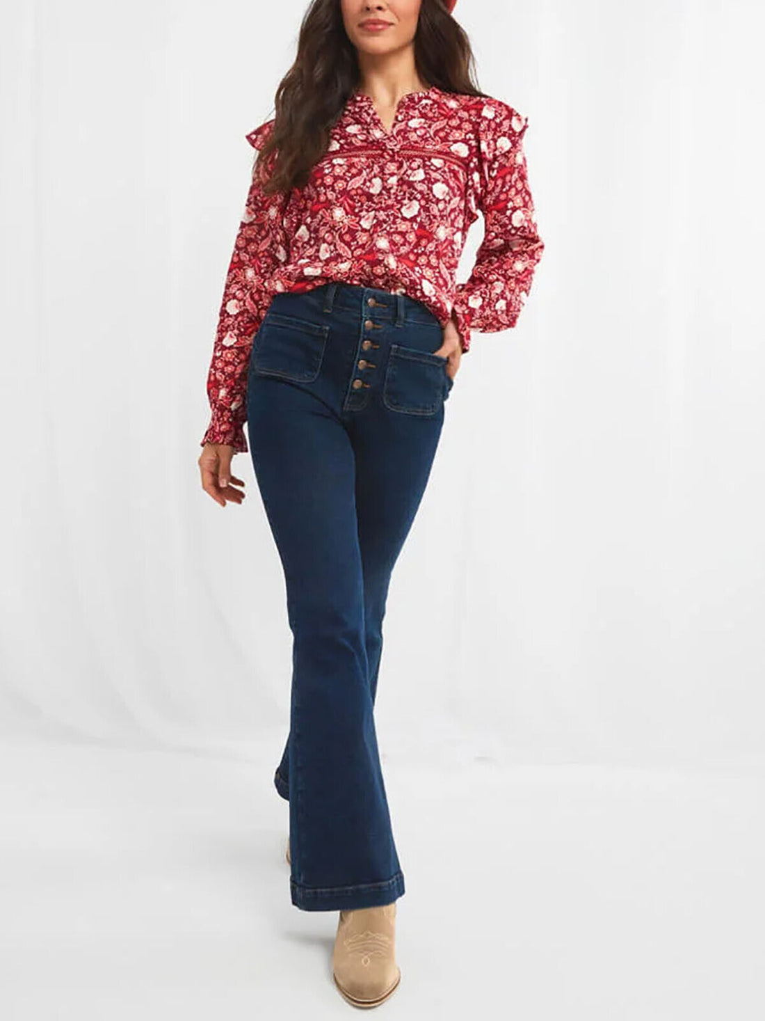 Joe Browns Red Boho Days Blouse in Sizes 12, 16, 18 RRP £45