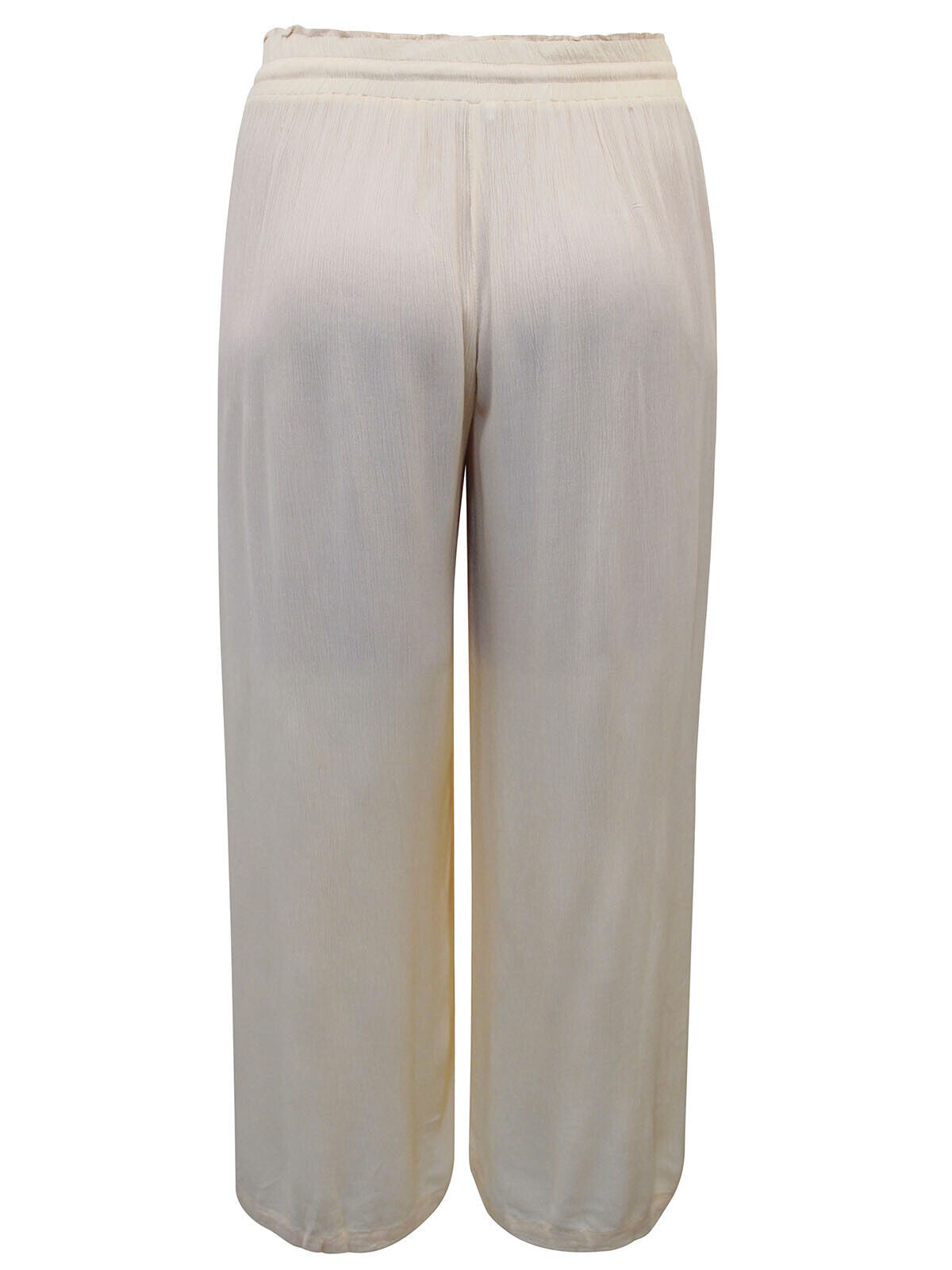 JD Williams Light Peach Crinkle Tie Waist Wide Leg Trousers Sizes 14, 18, 20, 22