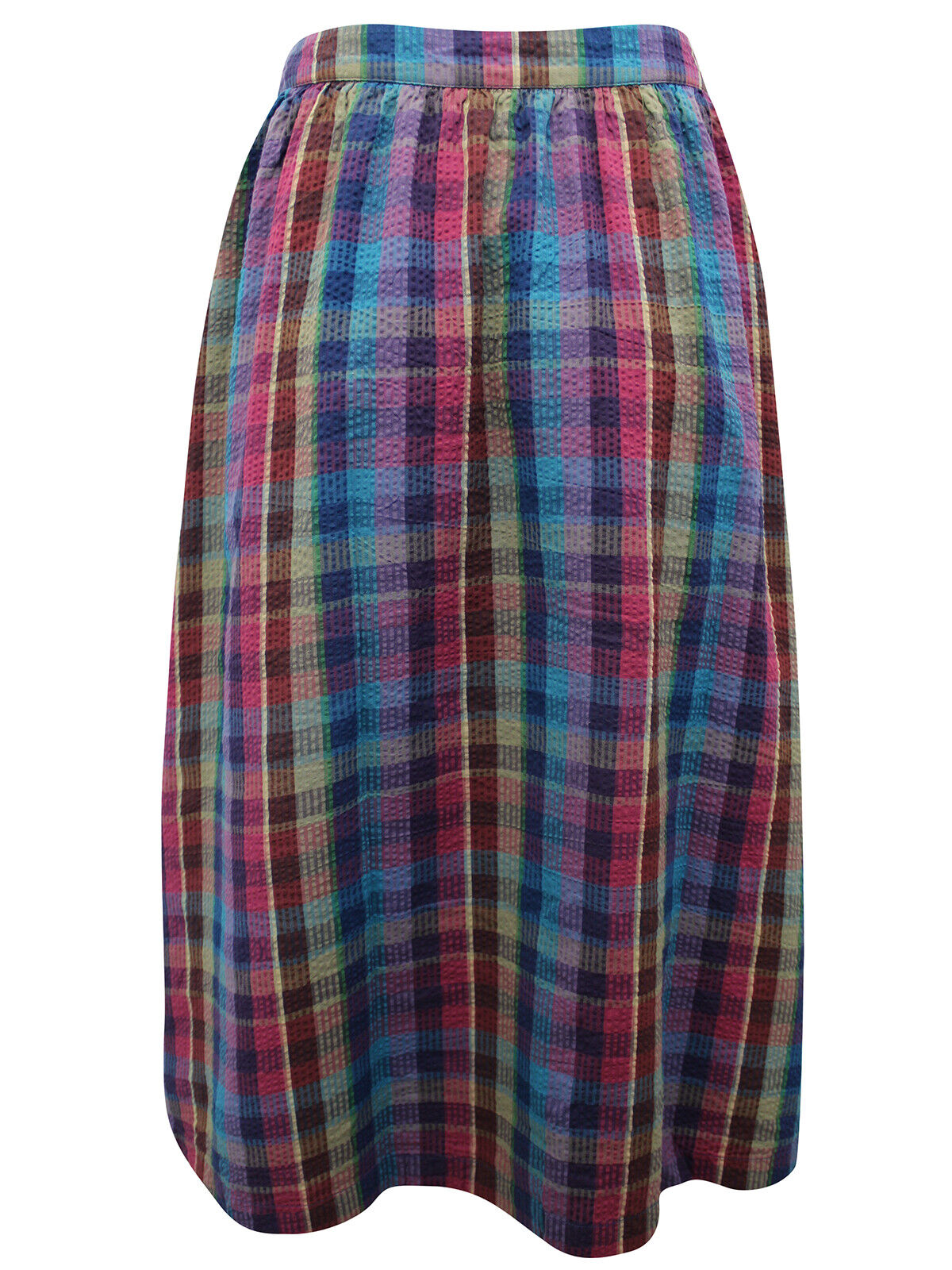 EX Seasalt Multi Check Cotton Pebble Drop Skirt 8R, 14R, 14T, 16R, 20R RRP £65