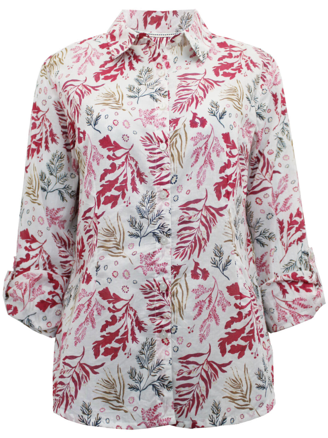 EX Seasalt Inked Seaweed Chalk Larissa Organic Cotton Shirt Sizes 8-24 RRP £45