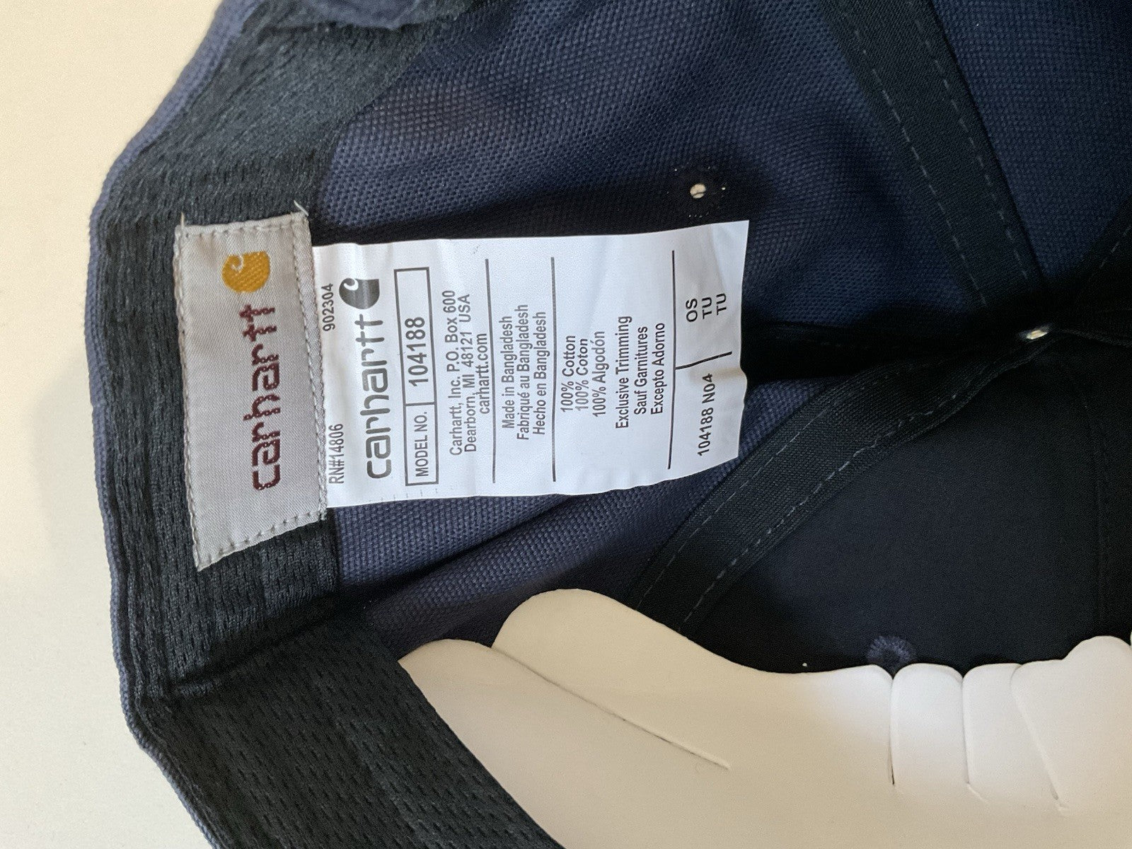 Carhartt Navy/White Cotton Cap Odessa Graphic SECONDS3